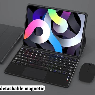 Huawei Matepad Air 11.5 2023 M6 10.8 için Bluetooth Klavye Deri Kılıf Matepad 11 2021 11.5 2023 Manyetik Trackpad Klavye Kılıf Kapağı