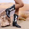 Fashion New Popular Female Love Heart Mid Calf Boots for Women Cute Cowgirls Cowboy Chunky Heel Vintage Fashion Punk Western Boots Women