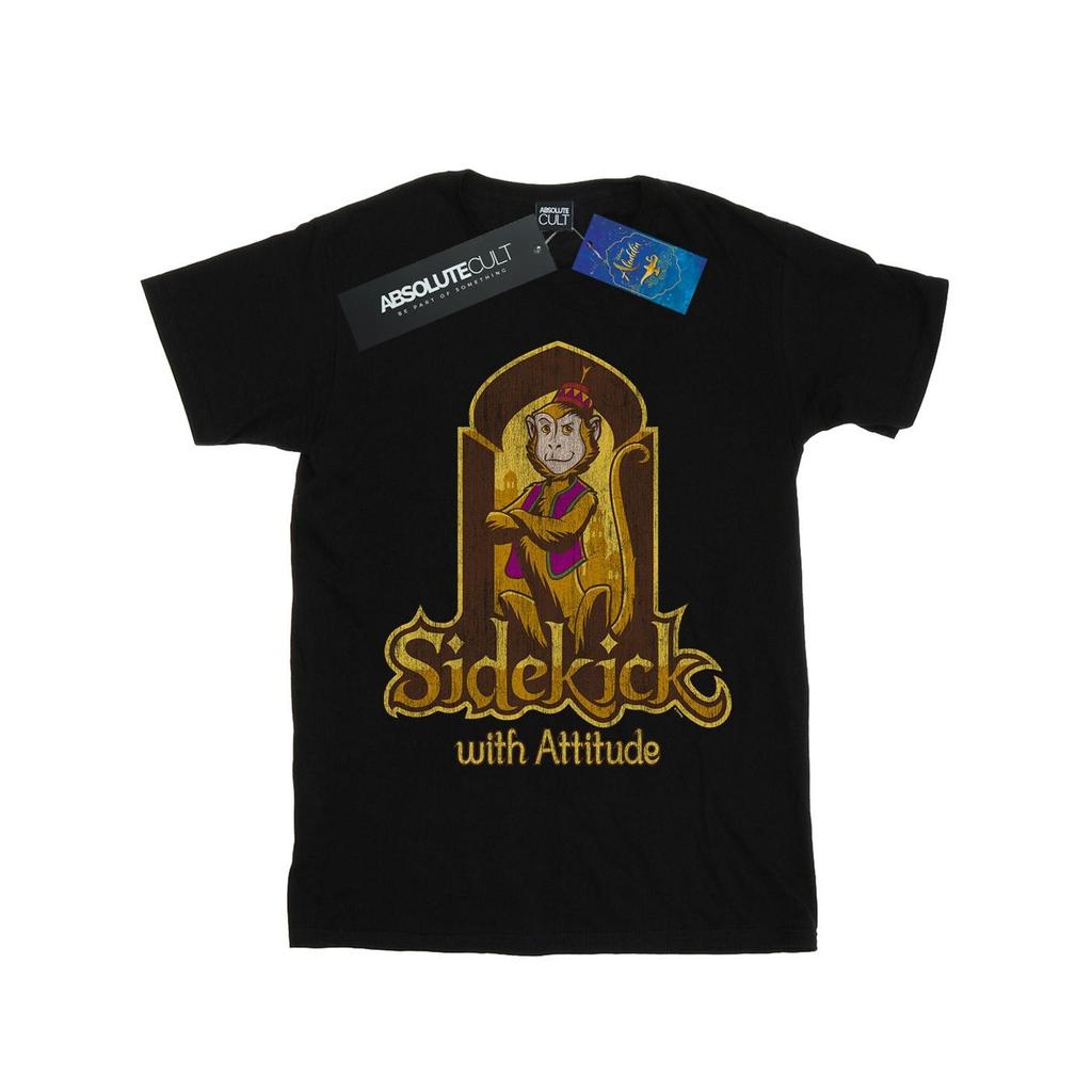 Disney Womens/Ladies Aladdin Movie Abu Sidekick With Attitude Cotton Boyfriend T-Shirt