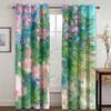 Flower Coloful Elegant Billig Moderne Luksus 2 stk Tynne gardiner til stue soverom vindusgardiner Hjemmeinnredning Gratis frakt