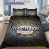 German Football Crest Custom Name Pattern Bedding Quilt Set Quilt Cover Pillowcase Home Birthday Gift(1 * Duvet Cover + 2 * Pillowcase, Without Core)