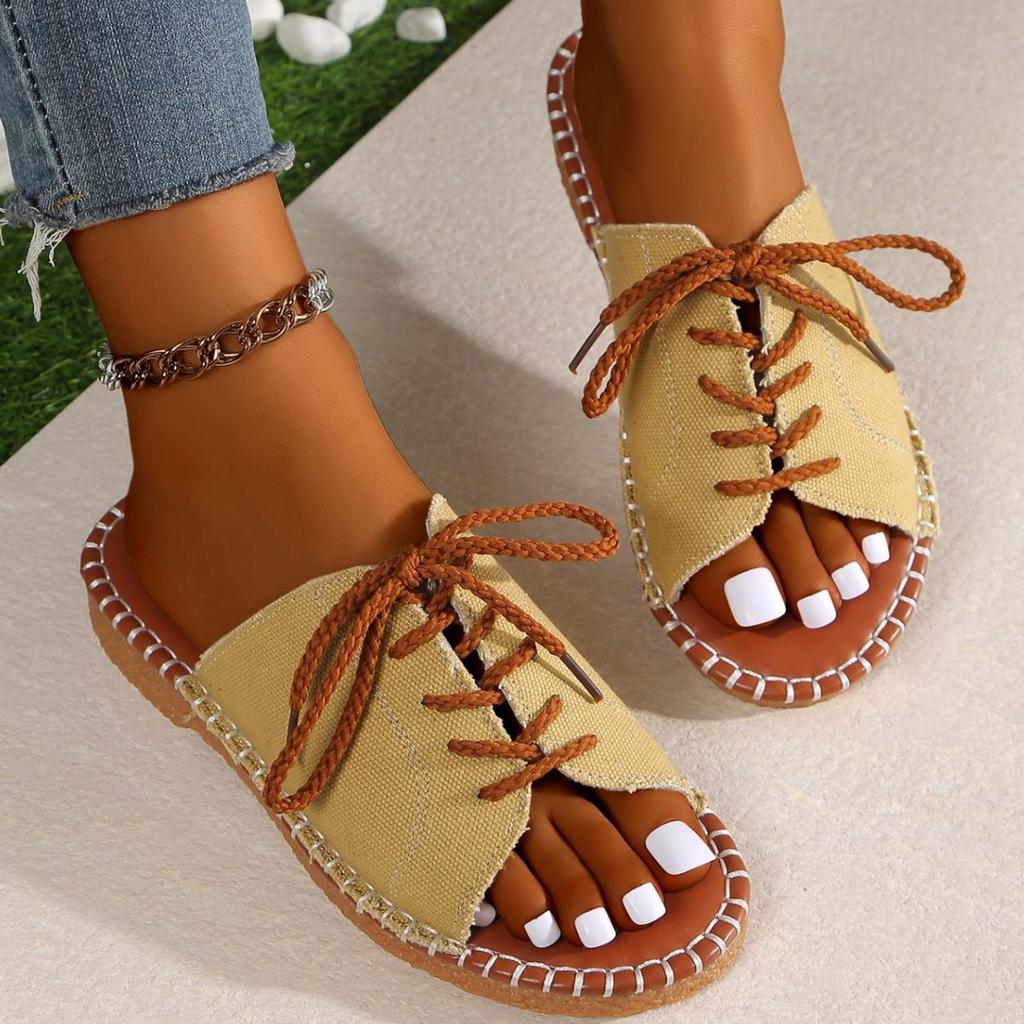 Temu große Rindersehnensohle Kreuzgurt Außenhandel europäischen und amerikanischen Stil Ein-Wort-Riemen coole Hausschuhe 2025 Sommer Strand Damenschuhe