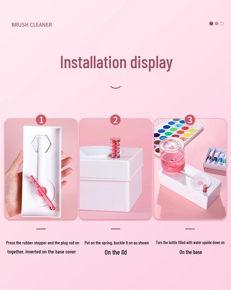 Kompakt penseltvätt för akvarell- och oljefärgspenslar