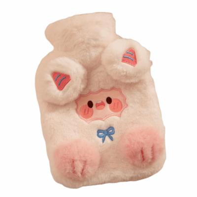 Warming Products Cute Warm Water Bag Cartoon Removable Hot Water Bottles Anti-scalding with Plush Cover Belly Warmer Bed