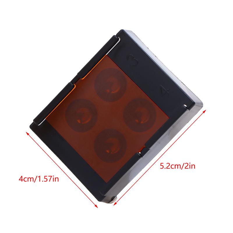 4 Holes Dental Shading Light Box Composite Resin Mixing Well Light-Proof Storage Hading Color Toning Case Dentist Material