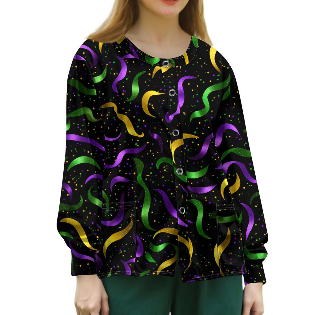 Women's Casual Long Sleeve Single Breasted Printed Dry- Top