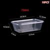 Clear Disposable Food Carry Out Boxes 10Pcs BPA Free Containers for Salad Fruit Cake Lunch Meal Delivery