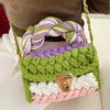 Fashion Wool Knitting Handmade Crochet Shoulder Bag Tassel Fabric Bags for Women Designer Thread Crossbody Fin Bag