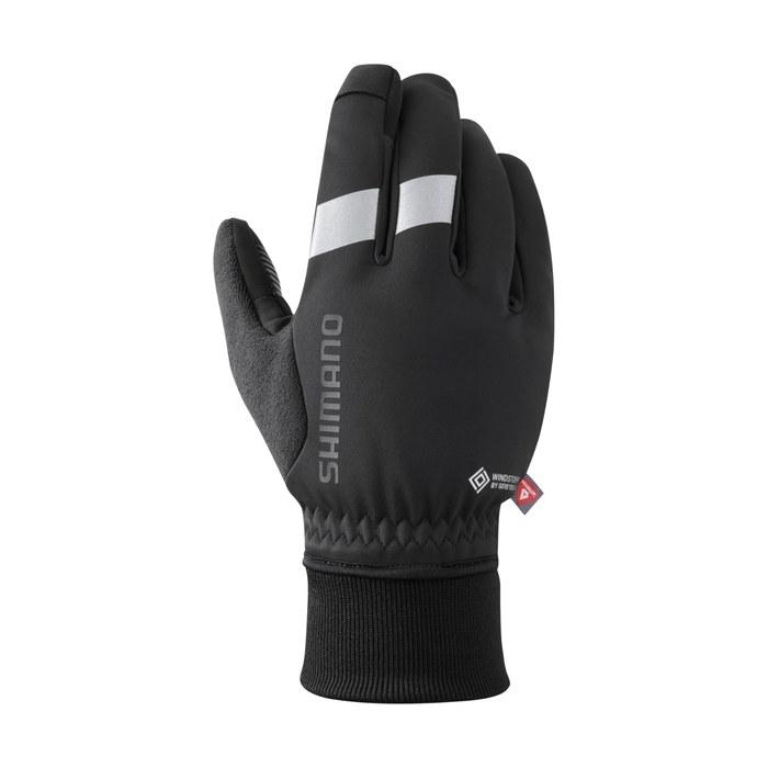 Shimano Cycling Gloves WINDSTOPPER PRIMALOFT, Size M, Black