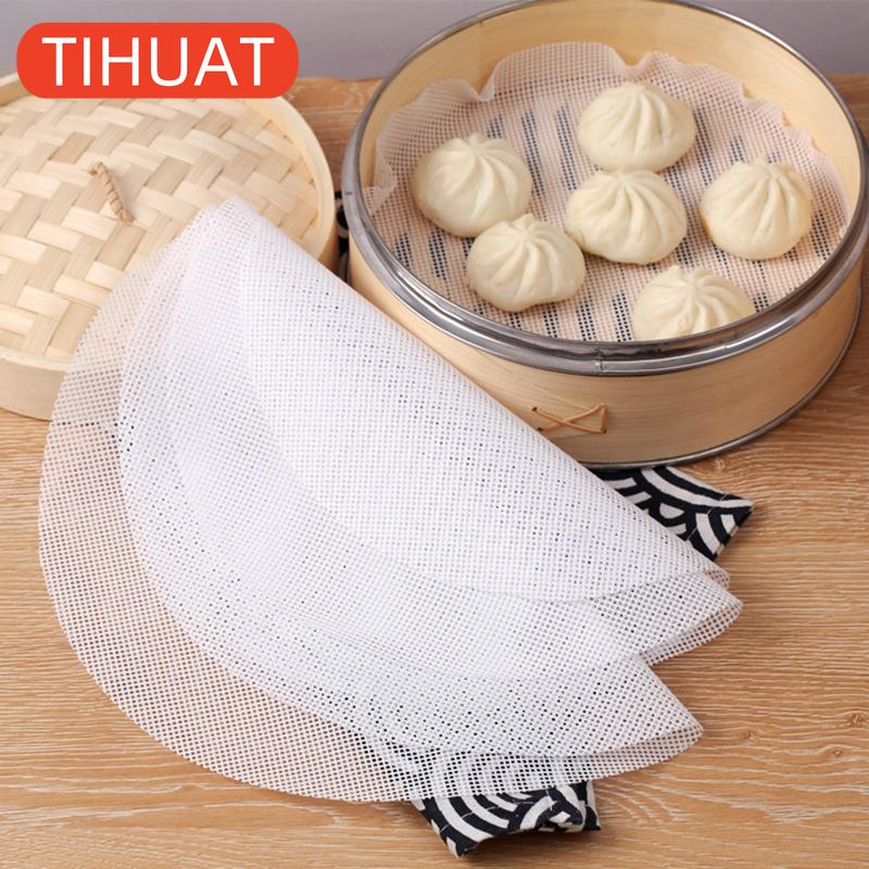 Non-stick Steamer Mat Dim Sum Tool Food Grade Silicone Reusable Restaurant Kitchen Mat Steamer Mat Kitchen Cooking Accessories