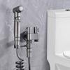 Brass 3-way Filling Angle Valve Wall Mount One Into Two Out Water Toilet Faucet Bidet Sprayer for Bathroom Accessories