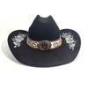 New Western Denim Hat Spring And Autumn Men'S And Women'S Big-Brimmed Jazz Hat Suede Embroidered Top Hat