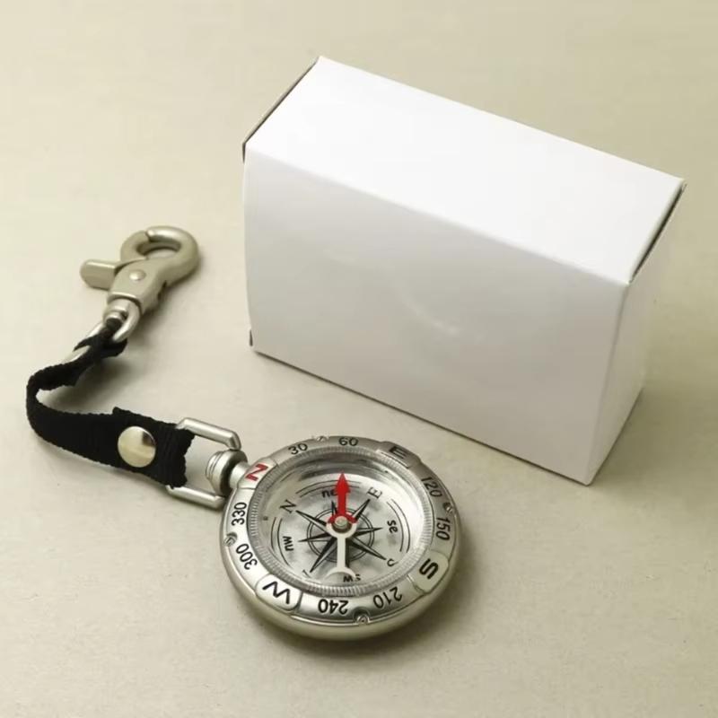 Outdoor Camping Pocket Compasses Zincs Alloy Pocket Compasses With Lanyard Keychain Navigation Tool Climbing Equipment