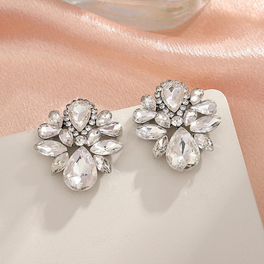 Water Drop Crystal Earrings For Women Luxury Fashion Dangle Jewelry Gift