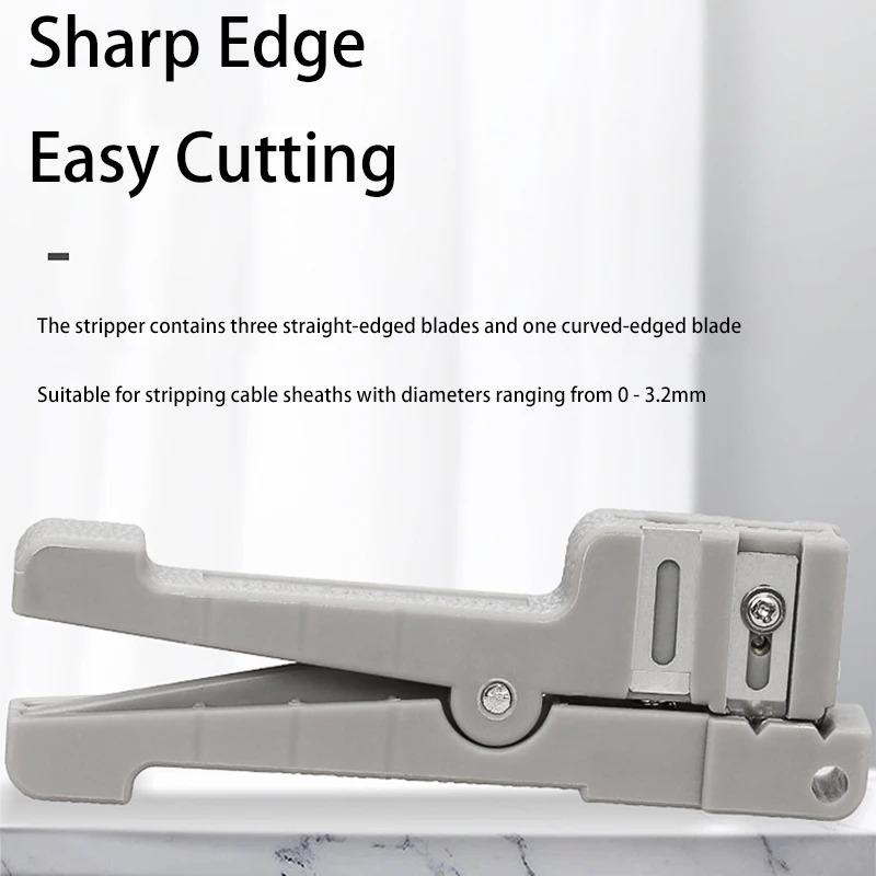 Fiber Optic Stripper Fiber Optic Jacket Stripper Coaxial Cable Stripping Cutter Tool Cable Slitter Wire Stripper Hand Tools