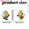 2Pcs Sun Resistant Garden Bee Hanging Plaque 2D Flat Outdoor Bee Art Hanging  Courtyard Outdoor
