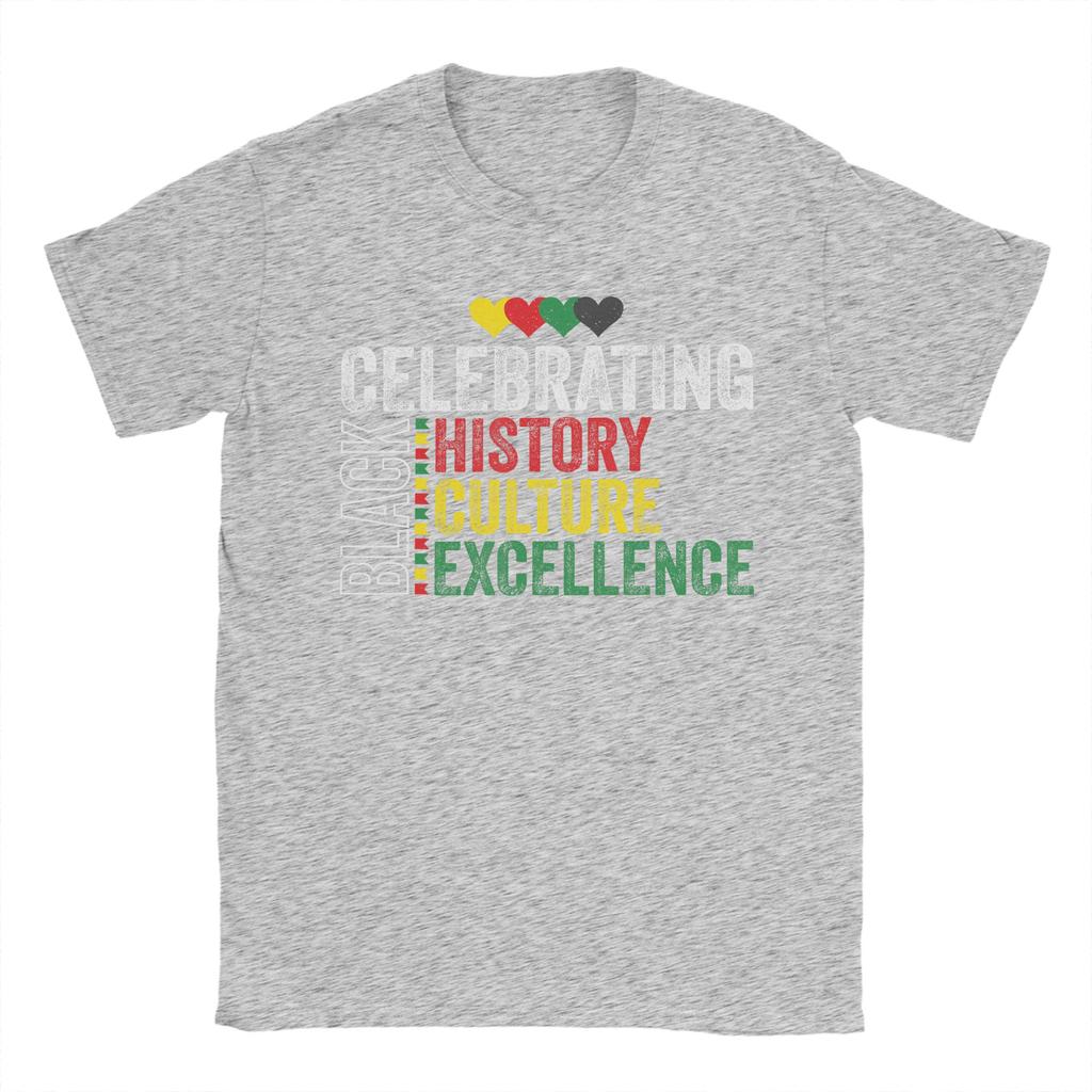 Celebrating Black History Month Afro African TShirt Summer Trendy Cool TShirts Couple 100 Cotton Short Sleeve Vintage Tops