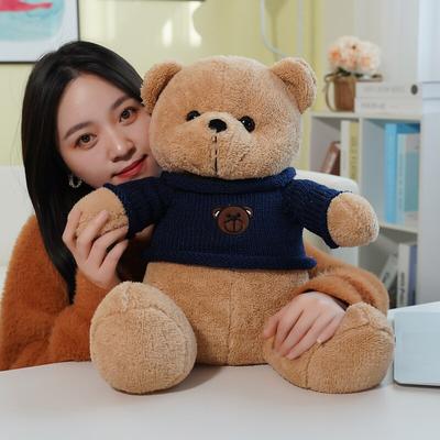 1pc 25 -55cm Cute Teddy Bear With Sweater Plush Toys Bears Pillow Dolls Stuffed Soft Toys Lovers Girls Valentine 'S Birthday Gift