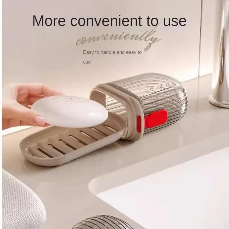 1-10PCS Travel Soap Box Creative with Lid Seal Draining Portable Small Soap Case Soap Dish Holder Bathroom Accessories