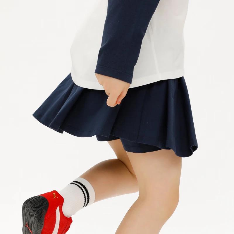 

Kids Ruffle-Sleeve Pleated Knit Skort 120 cm