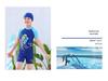 2026 Kids' Quick-Dry Short Sleeve Swimwear: Customizable Cartoon Boys' Sun-Protection Swimsuit