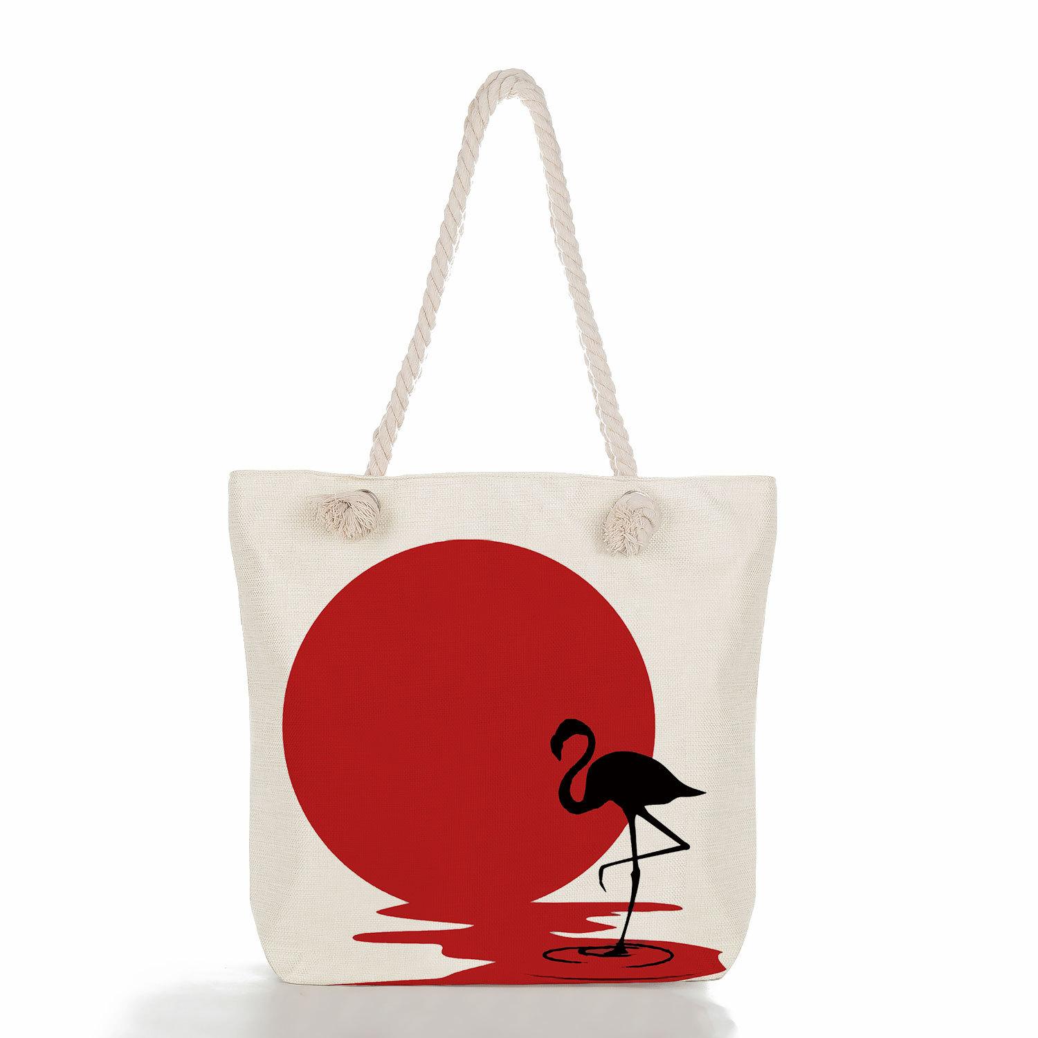

Multifunctional Cat Printed Thick Rope Shoulder Beach Bag Casual large capacity handbag 0241 KTB