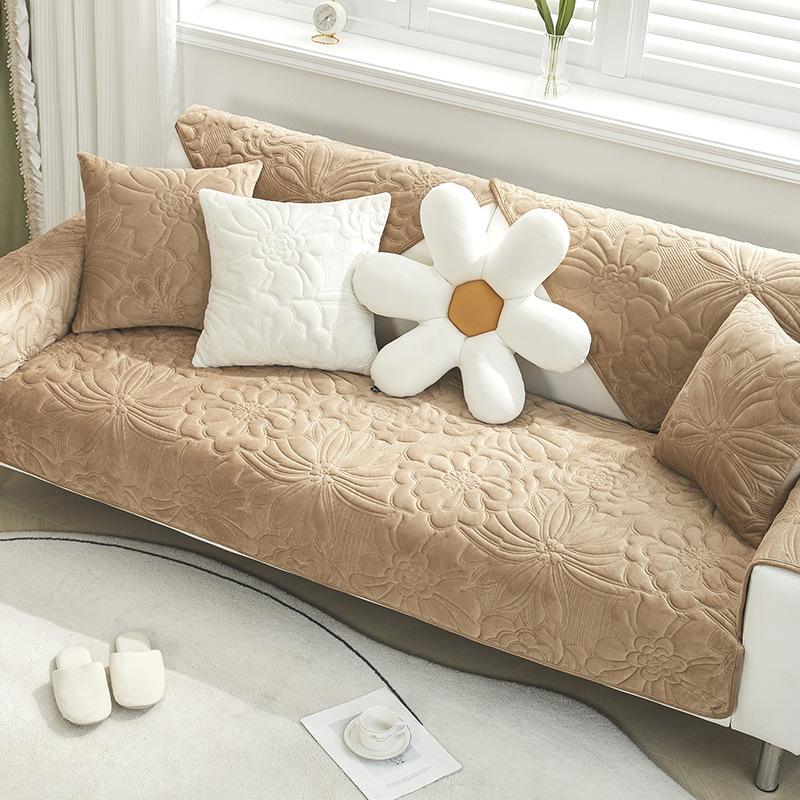New Sofa Cushion Simple Cushion Autumn and Winter Plush Cover Sofa Cover All-inclusive Four-season Anti-slip