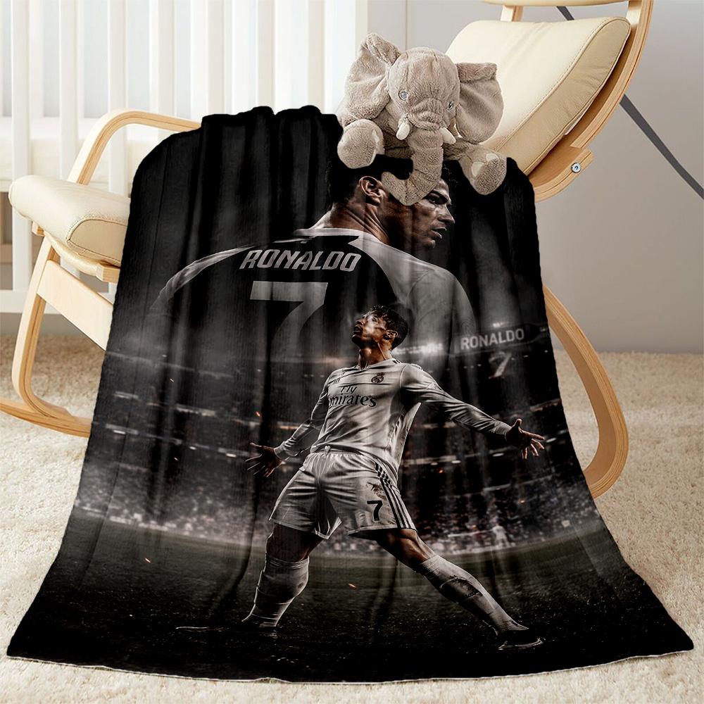 Ronaldo's Legacy Football Blanket Soft Warm Cozy Perfect for Chair Couch Sofa Four Seasons Universal Warmthful Decor
