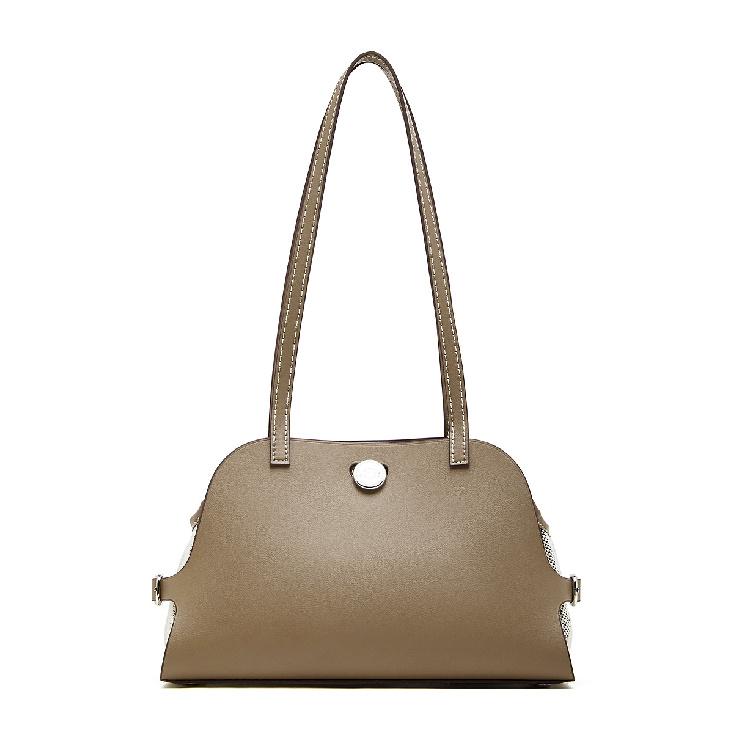 New Handbag High-Quality Texture Single Shoulder Women's Bag Old Money Style Shell Bag Fashion Color-Block Retro Underarm Handbag