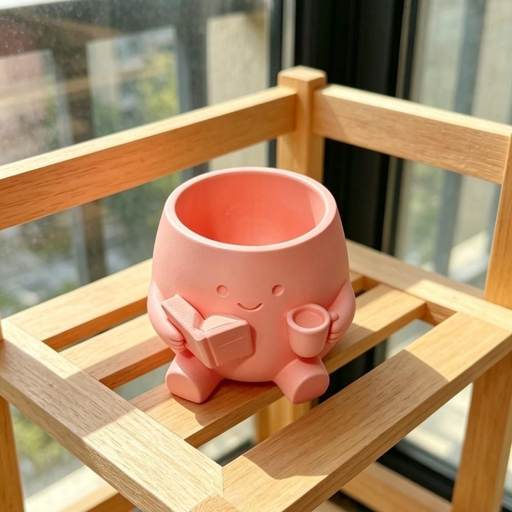 3D Printed Plant Pot Stylish Design Desktop Decoration Novelty Flowerpot Office