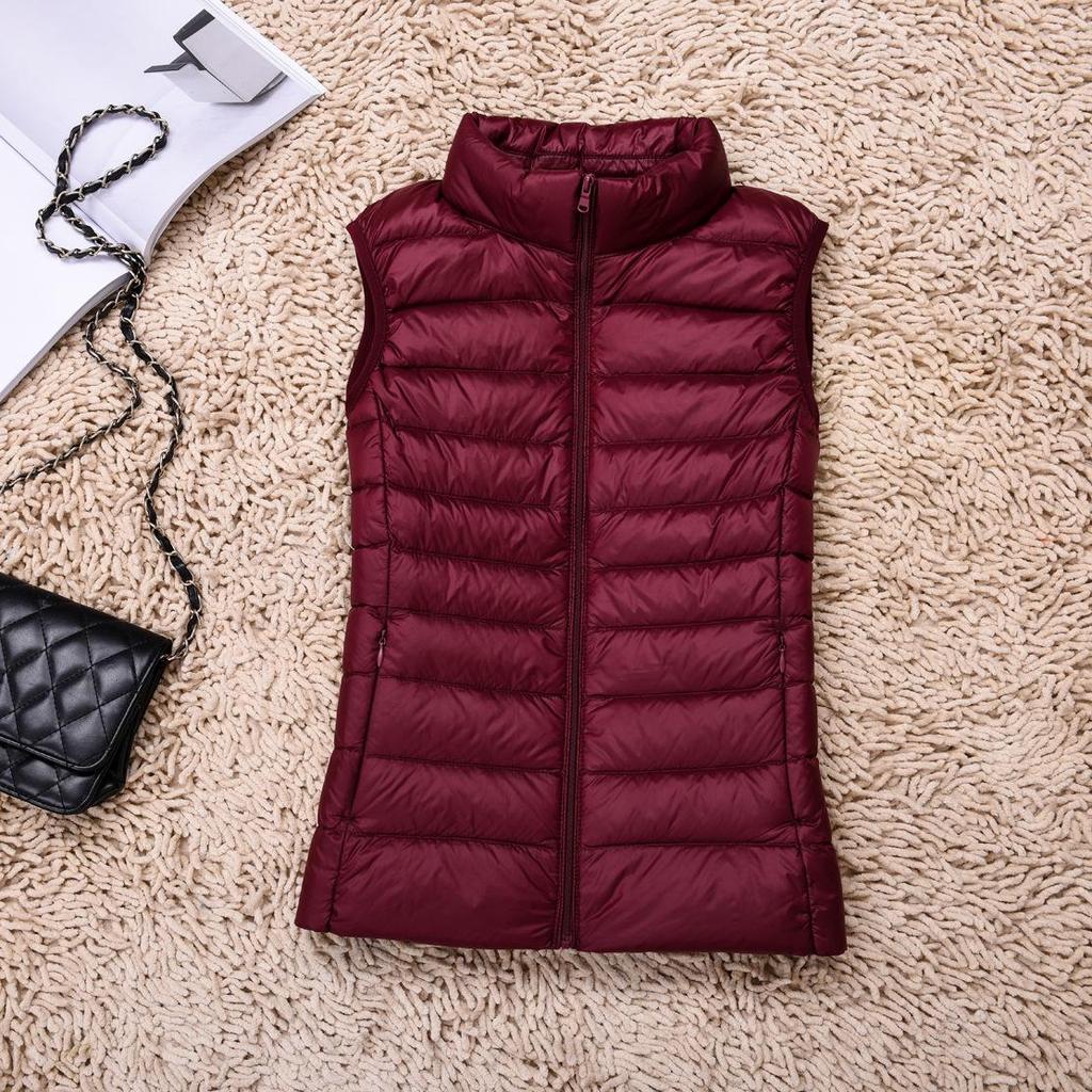 2025 Women's Lightweight Sleeveless Vest - Warm Short Down Jacket for Autumn/Winter.