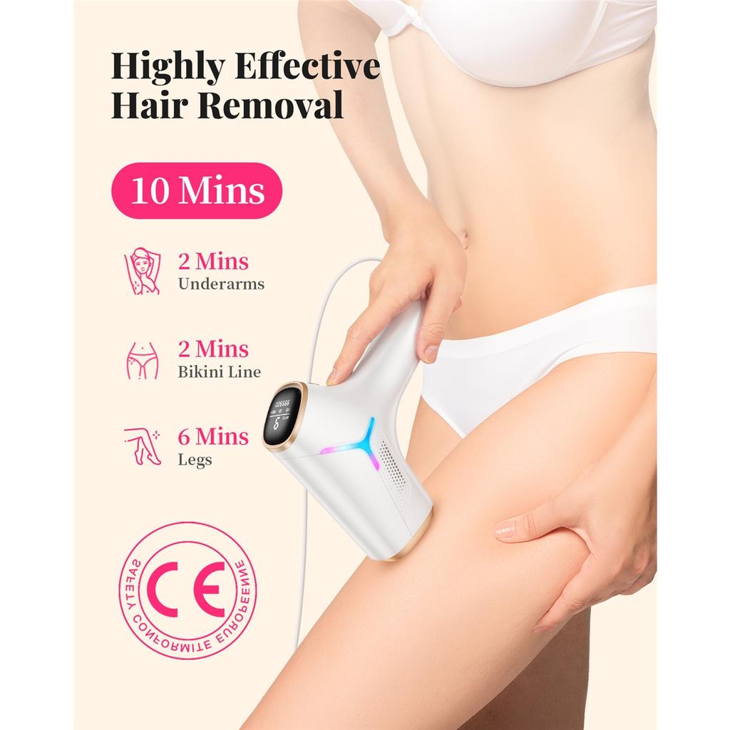 990000 Flashes Laser Hair Removal for Women and Men IPL Hair Removal Body Bikini and Facial Areas Painless Permanent HairRemoval