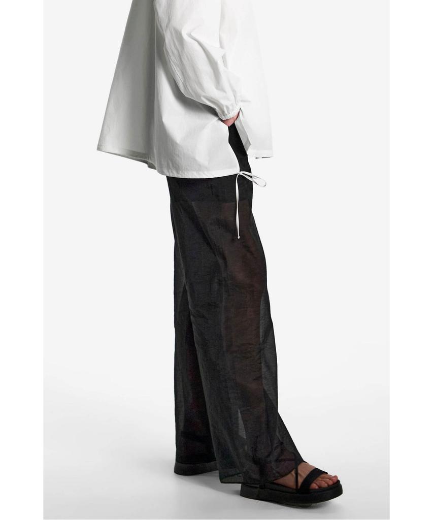 Jaa [Jaah] Women'S Sheer Wide Pants_Black