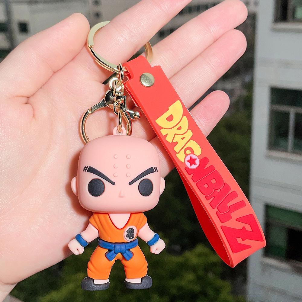 Anime Keychain PVC Cartoon Cartoon Figure Trunks Son Goku Piccolo Buu Vegeta Figures Key Chain Keyring Bag Decor