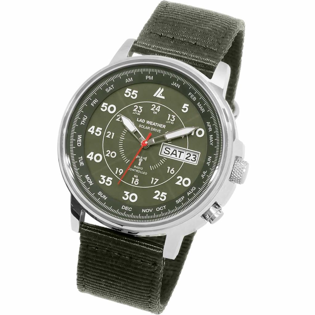 Radweather Men's Radio-Controlled Solar Watch, 100m Water Resistant, Lad017 (Khaki)