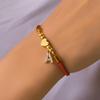 Fashion Alphabet Hand Jewelry With Heart Design Adjustable Stainless Steel For Casual Wear