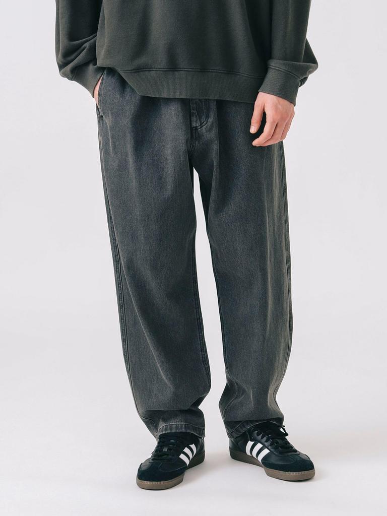 Balloon Denim Easy Pants for Size 422304061471920 [BEAMS HART] Men, BLACK, L,