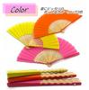 Nishikawa Shouroku Shoten GIZAGIZA Folding Fan Day Pop Color Summer Folding Fan for Women (Orange) Boxed, Mother's Gift,