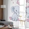 Sweet Baby Elephant Window Curtains Living Room Tulle Curtains Kitchen Decor Kids Room Curtain Window Treatment