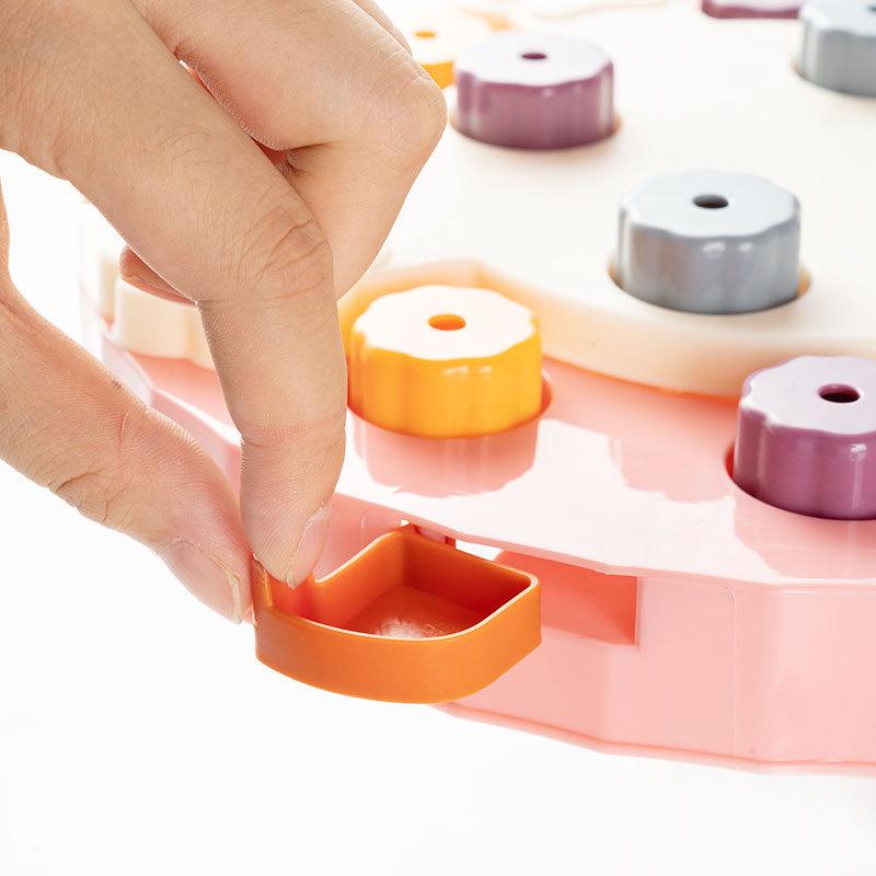 Sakura Slow Feeder: Automatic Bowl & Puzzle Toy for Dogs and Cats
