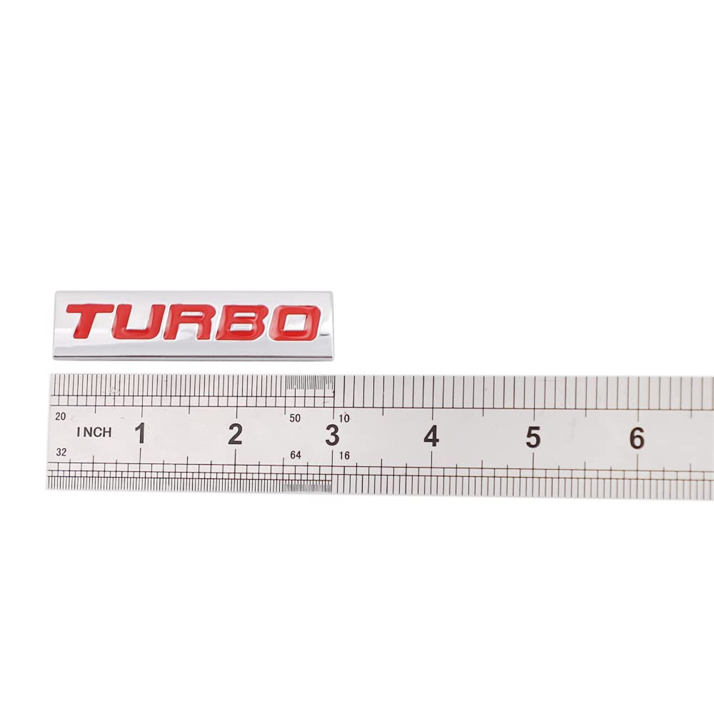 TURBO Emblem 3D Metal Car Sticker Emblem Badge Decal Suitable