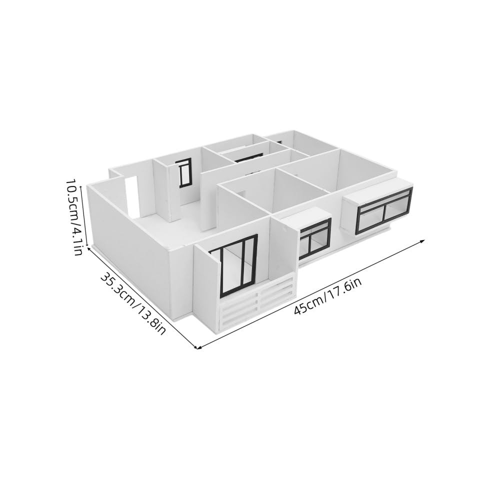 LEDMOMO Architectural Model Scale Floor Plan Kit 2LDK House DIY Assembly Miniature House Sand Table PVC Space Design Interior Real Estate Presentation