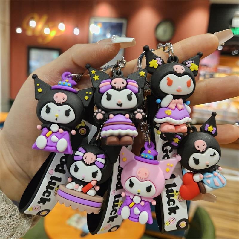 Internet-Berühmtheit Cartoon-Puppe Schlüsselanhänger Taschenanhänger Studentenanhänger Niedlicher PVC-Schlüsselanhänger Paar Auto Schmuck