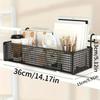Iron Bedside Storage Basket No Drilling Space-saving Hanging Wire Basket Large Capacity Bed Bedside Shelf Holder Baby Bed Rails
