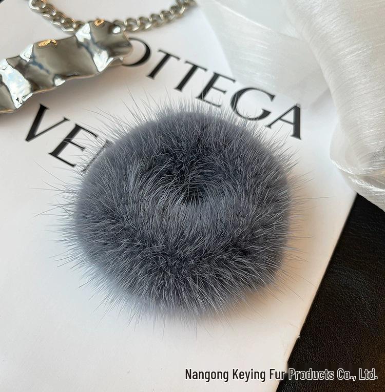 Korean Mink Fur Hair Tie: Cute & Plush High-End Hair Accessory for Women