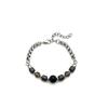 Gaga Unisex Retro Obsidian Bracelet: Cold Style Titanium Steel Accessory