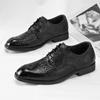 Men's Classic Business Dress Oxford Casual Shoes Brand Alligator Pattern Casual Comfort Fashion Derby Shoes Luxury Leather Shoe