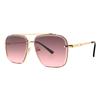 Sunglasse Women Men Double Bridge Metal Frame Gradient Sun Glasses Female Luxury Brand Shades Eyewear UV400 Gafas Oculos De Sol