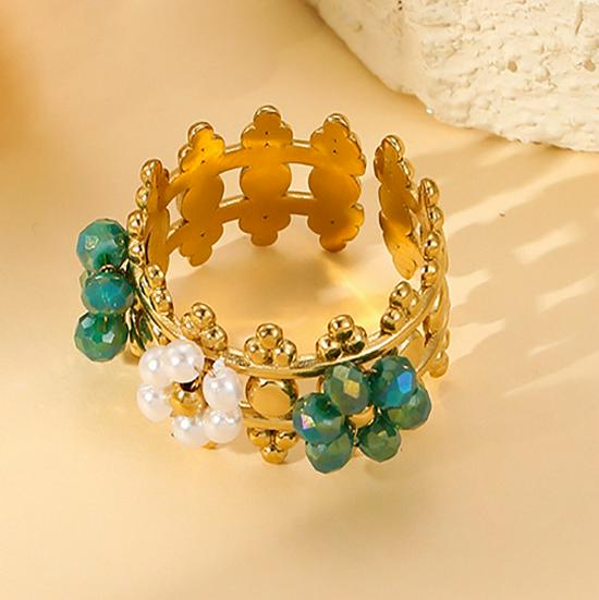 

Gold-Plated Stainless Steel Open Ring: High-End Fashion Statement for Women with Unique Design Sense One Size