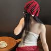 Versatile Sequined Knit Beanie and Triangle Scarf Belt Set for Fashionable Winter Dressing